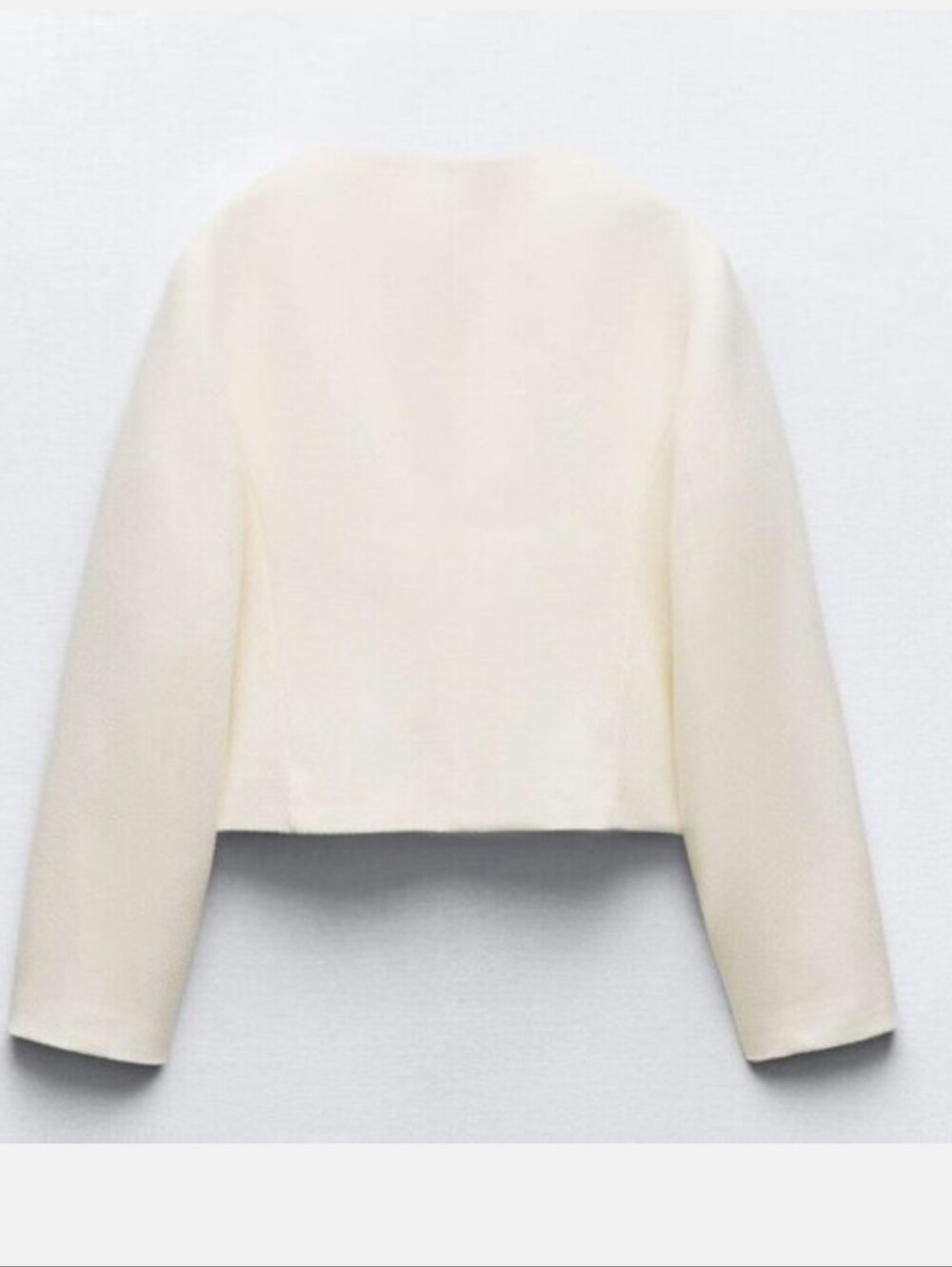 Zara Cropped Button-Front Jacket - Picture 7 of 16